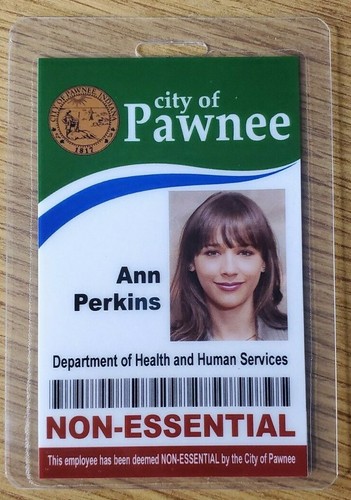 Parks and recreation badge - and, id