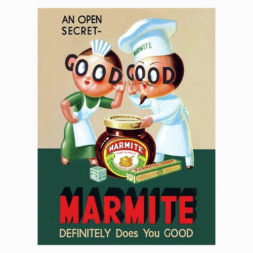 Marmite retro metal tin sign - metal,