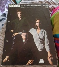 Patons Courtelle Double Crepe Knitting Pattern Six sizes to fit 33-44 inch bust