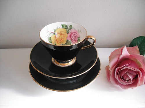 Edwardian bone china trio tea - edwardian,