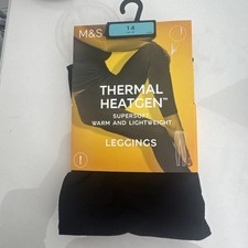 M&S Thermal Heatgen Leggings black BNWT size 14 BNWT Marks And Spencer