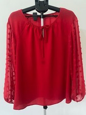 Ladies Next Red Blouse size 16 from the Roman Collection. New without tags. L/S