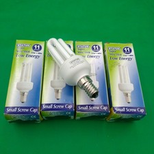 4x 11W = 60W E14 SES CFL Stick Low Energy Power Saving Light Bulbs 2700K 460lm