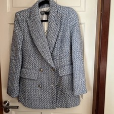 Zara Pastel blue Boucle Jacket