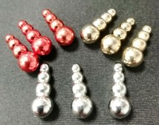 Spinner , Lure, Stack  Body,Metallic Gold,Silver & Salmon Red 20mm, Pack of 25.