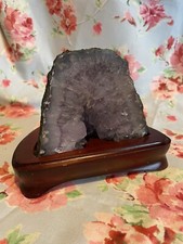 Stunning Premium Amethyst Geode Cathedral Cave 1.2kg CustomStand Crystal Cluster