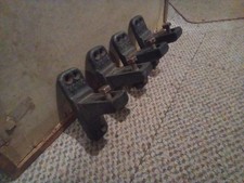 4 vintage metal shelf brackets/supports,  12 cm by 9,  collect London N1 or post