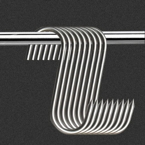 20pcs stainless steel hooks - steel, s