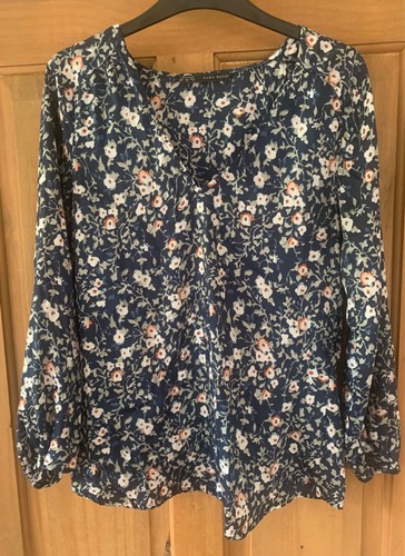 Blue ladies top - top, sleeve