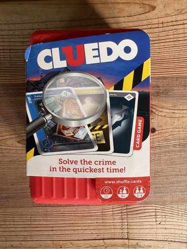 Cluedo shuffle card game - cluedo,