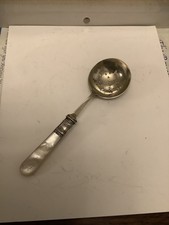 Silver plated and mother of pearl vintage spoon good condition.