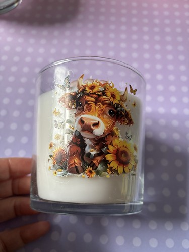 Highland cow candle handmade - cow,