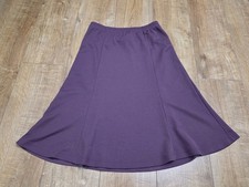 Damart Purple Midi Skirt Elastic Waist Uk Size 12 Used Good Condition