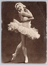 1961 Soviet Postcard Ballet Star Galina Ulanova as Odette in Swan Lake
