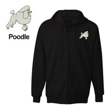 POODLE DOG ZIPPER HOODIE