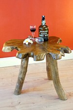 Root Wood Teak Wood Side Table