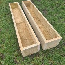 2 x rustic wooden garden