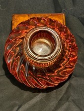 Vintage Amber Swirl Glass