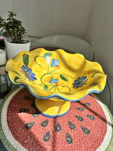 Vintage pedestal fruit - , bowl