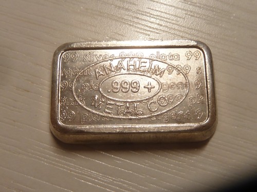 Vintage silver bar 1oz - silver,