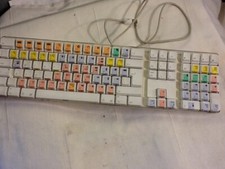 Genuine Apple USB Wired Keyboard Model No: A1048 -UK Layout -  Clear / White