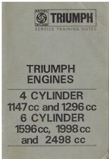 TRIUMPH HERALD SPITFIRE VITESSE GT6 TR5 TR6 & 2500 1959-70 ENGINE SERVICING DATA