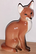 Vintage RARE Soviet USSR LFZ Lomonosov Porcelain Fox Figurine Statue 4.5” Tall