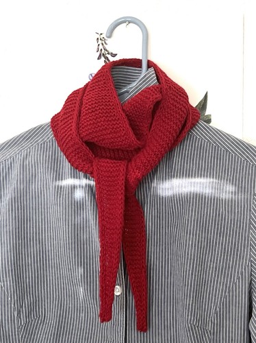 Knitted sophie scarf small - knitted,