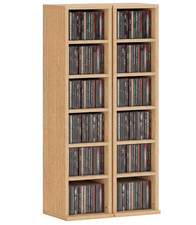 HOMCOM Set of 2 CD Storage