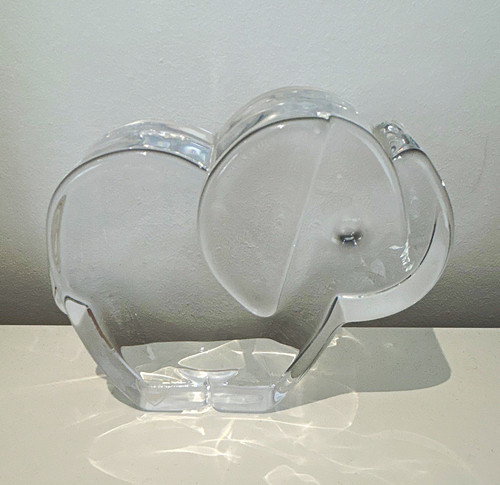Orrefors clear glass elephant - orrefors,