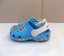 Cocomelon CROCS Jibbitz Charms Toddler 8 Blue Rubber Clogs Shoes