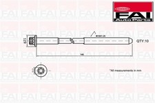 CYLINDER HEAD BOLTS KIT B1140