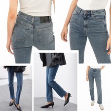 Womens M&S Autograph Jean High Waist Straight Leg  Stretch Ocean Blue Lyocel £55