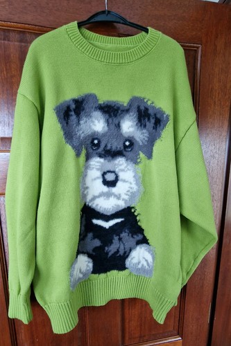 Schnauzer lime knit - schnauzer, new