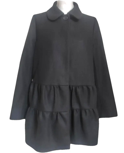 Cos black wool cashmere coat - wool,