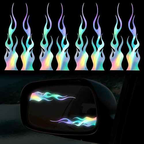8pcs flame reflective - flame,