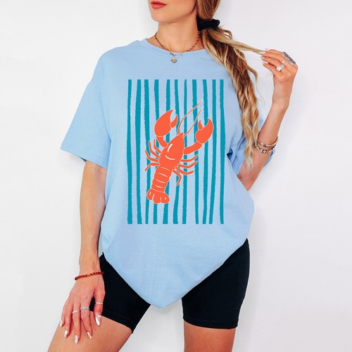 Lobster shirt retro - retro, coastal