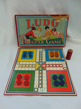 Antique Vintage c1920s Harlesden Series LUDO Strategy Board Game - Complete