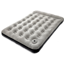 Hi-Gear Double Air Bed - Foot Pump & Raised Pillow Blow Up Inflatable Mattress