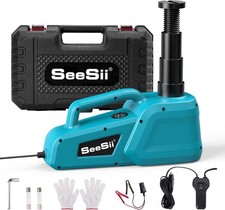 SEESII Electric Car Jack 5 Ton: 12V Hydraulic Car Jack with Remote Control & LED