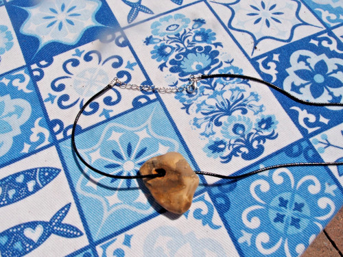 Natural hag stone - stone, pendant