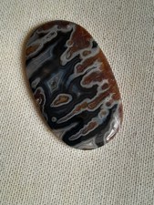 Natural Agate Oval Cabochon Semi Precious  Stone. About 2in x 1in.