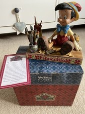 RARE Disney Traditions Showcase Pinocchio Carved From The Heart. Boxed