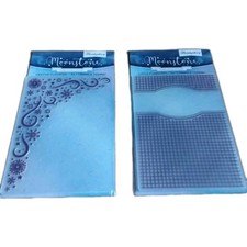 Hunkydory Moonstone Embossing Folders, 2 X A6, Mixed Themes Brand New. 