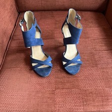 Blue Suede Type High heeled Shoes By Buffalo Size 36(3)