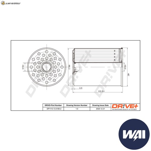 Fuel filter dp1110 0180 - fuel,