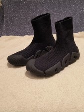 Zara black knitted high top