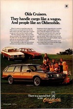 1985 Oldsmobile Cutlass Cruiser Wagon Vintage Color Print Ad Automobile Ephemera