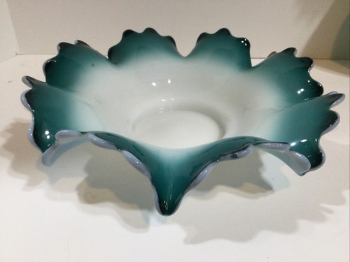 Antique cased turquoise glass - cased,