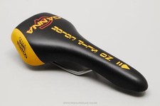Selle San Marco No Slip Color 'Ganna' NOS Saddle - Black / Yellow Classic 1990s
